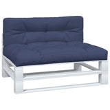 VidaXL coussins de palette 2 pcs tissu bleu marine