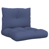 Vidaxx ensemble de coussins palette 60x38x13 cm tissu bleu marine