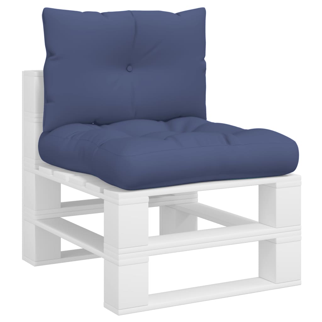 Vidaxx ensemble de coussins palette 60x38x13 cm tissu bleu marine