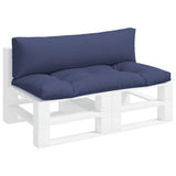 VidaXL coussins de palette 2 pcs tissu oxford bleu marine