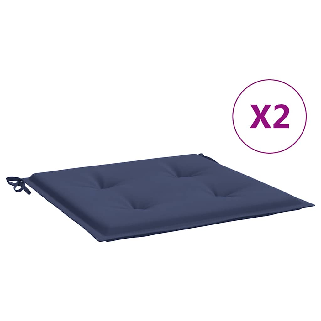 Vidaxx coussins de palette 2 pcs 40x40x4 cm tissu oxford bleu marine