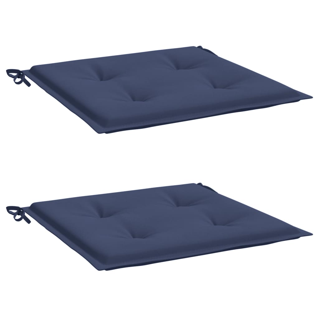 Vidaxl pallputer 2 stk 40x40x3 cm Oxford Fabric Marine Blue