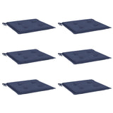 Cojines de paleta Vidaxl 6 PCS 40x40x3 CM Oxford Fabric Marine Blue