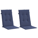 Cojines de silla de Vidaxl 2 st back tela azul marino azul