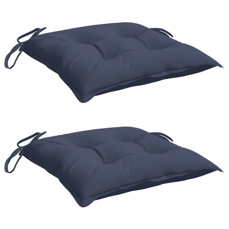 Vidaxx coussins de chaise 2 pcs 40x40x7 cm tissu oxford bleu marine