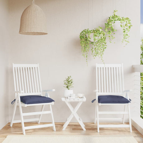 Vidaxx coussins de chaise 2 pcs 40x40x7 cm tissu oxford bleu marine