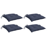 VidaXL coussins de chaise 4 pcs 40x40x7 cm tissu oxford bleu marine