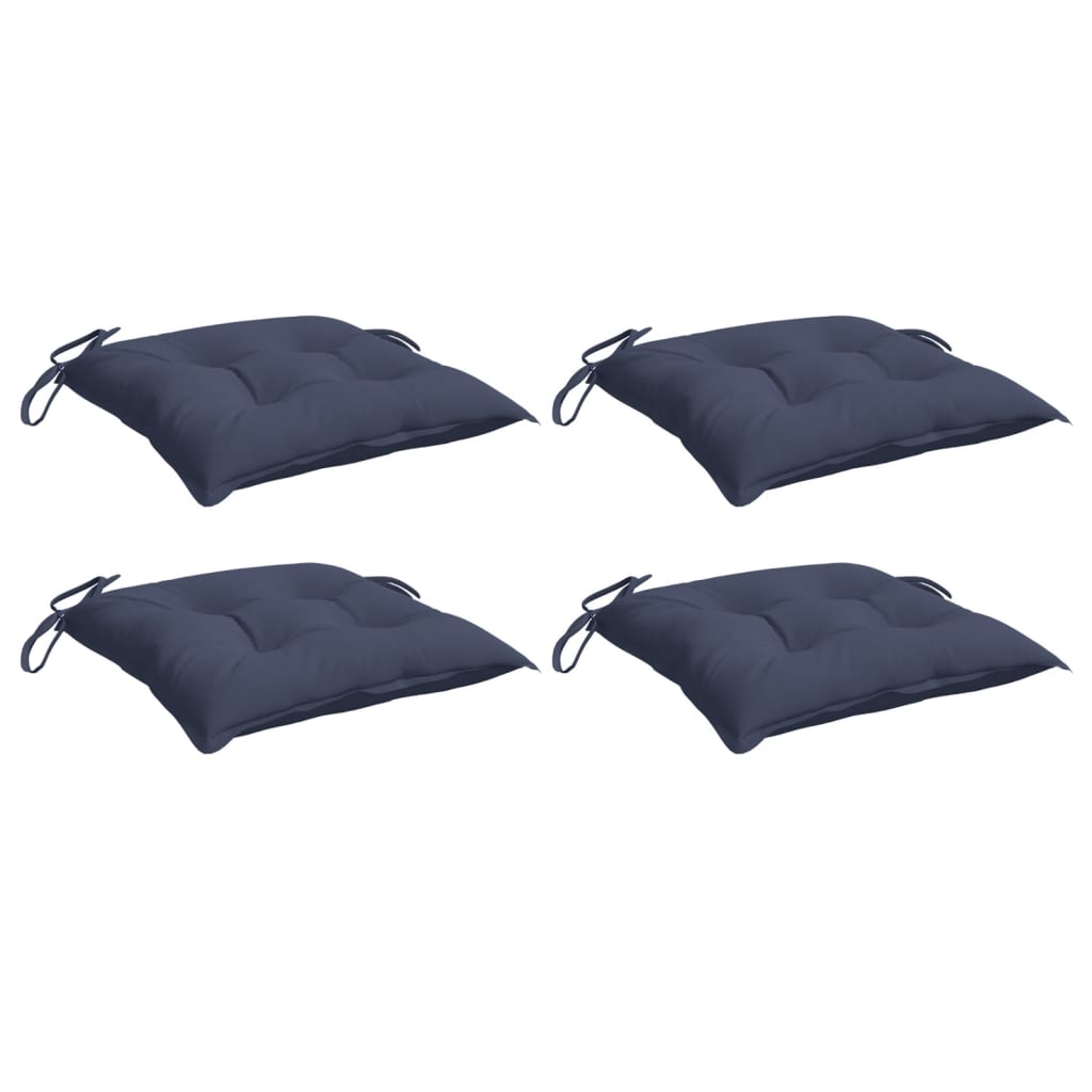 Vidaxl Chair cushions 4 pcs 40x40x7 cm Oxford fabric marine blue