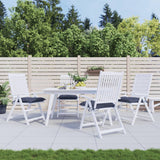 VidaXL coussins de chaise 4 pcs 40x40x7 cm tissu oxford bleu marine