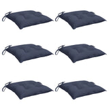 Vidaxx coussins de chaise 6 pcs 40x40x7 cm tissu oxford bleu marine