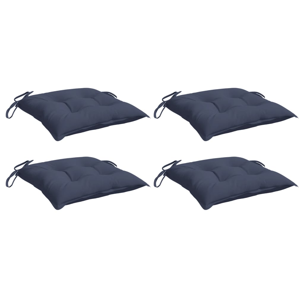 Vidaxx coussins de chaise 4 pcs 50x50x7 cm tissu oxford bleu marine