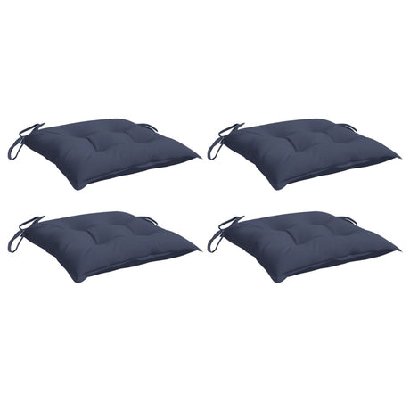 Vidaxx coussins de chaise 4 pcs 50x50x7 cm tissu oxford bleu marine