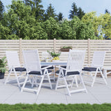 VidaXL coussins de chaise 6 pcs 50x50x7 cm tissu oxford bleu marine