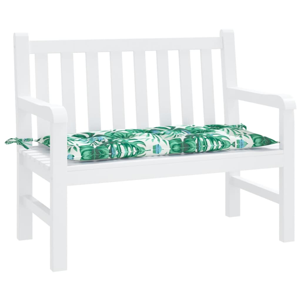 Vidaxx coussin de banc de jardin 100x50x7 cm tissu oxford motif feuille
