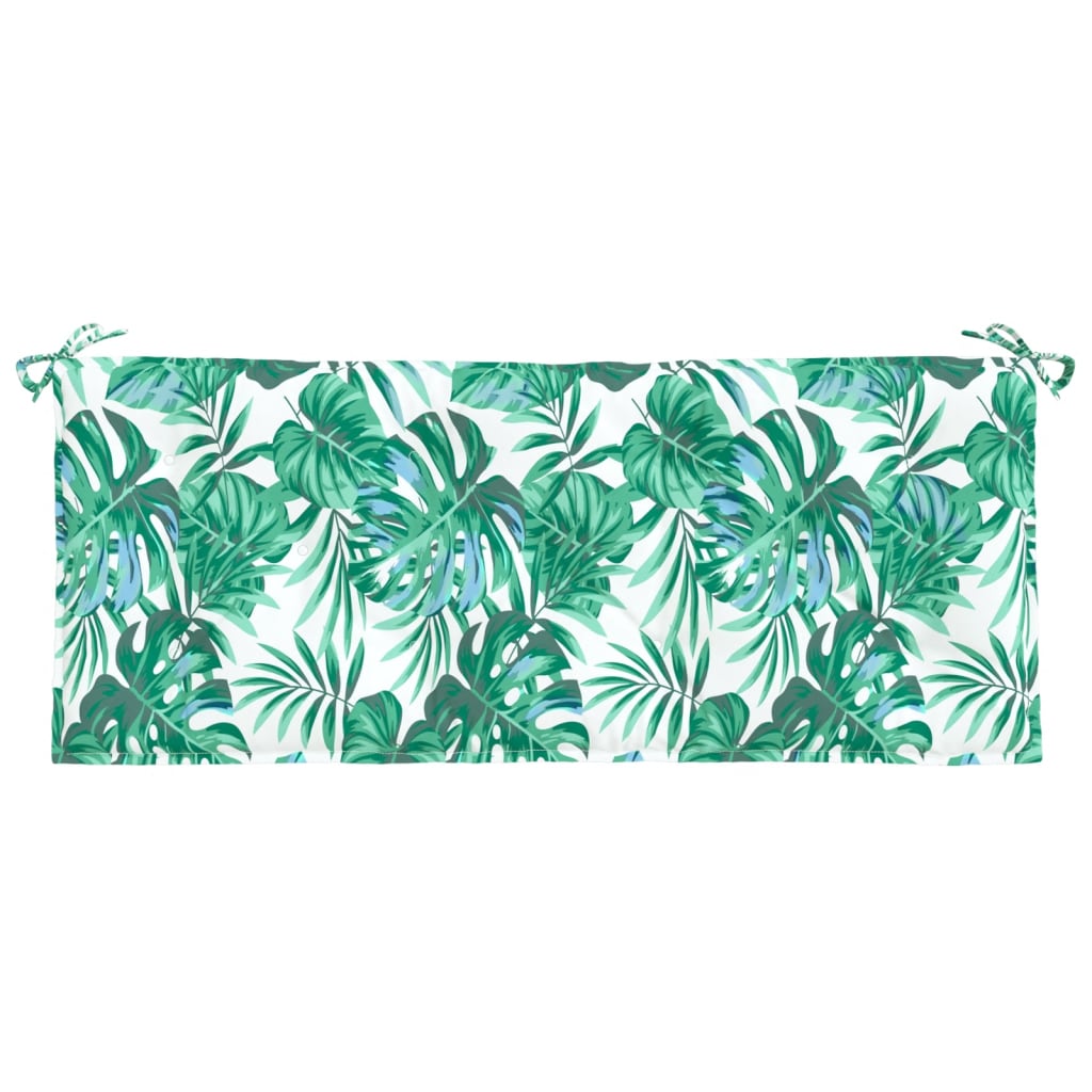 Vidaxl Garden Bench Cushion 120x50x7 cm Oxford Fabric Leaf Pattern