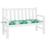 VidaXL coussin de banc de jardin 120x50x7 cm tissu oxford motif feuille