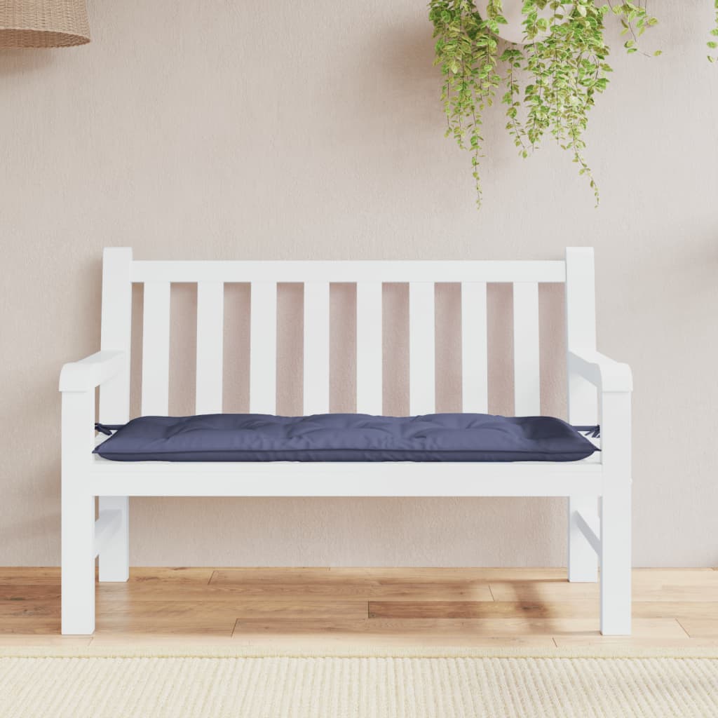 Vidaxx coussin de banc de jardin 120x50x7 cm tissu oxford bleu marine