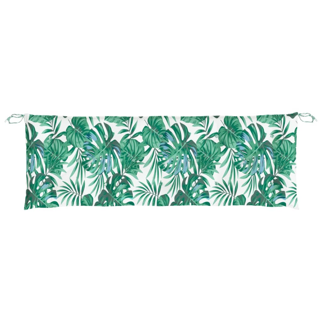 Vidaxx coussin de banc de jardin 150x50x7 cm tissu oxford motif feuille