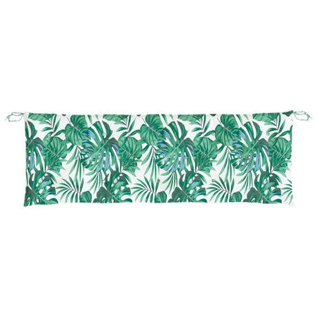 Vidaxx coussin de banc de jardin 150x50x7 cm tissu oxford motif feuille