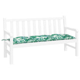 Vidaxx coussin de banc de jardin 150x50x7 cm tissu oxford motif feuille
