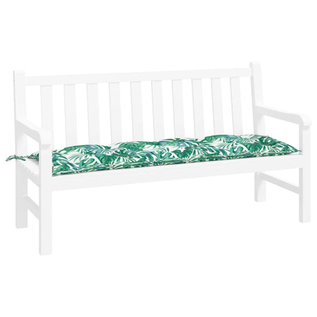 Vidaxx coussin de banc de jardin 150x50x7 cm tissu oxford motif feuille