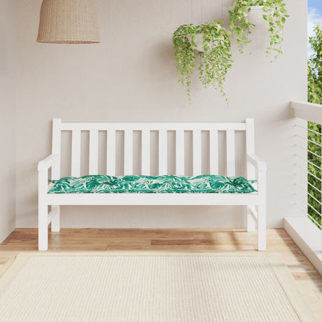 Vidaxx coussin de banc de jardin 150x50x7 cm tissu oxford motif feuille