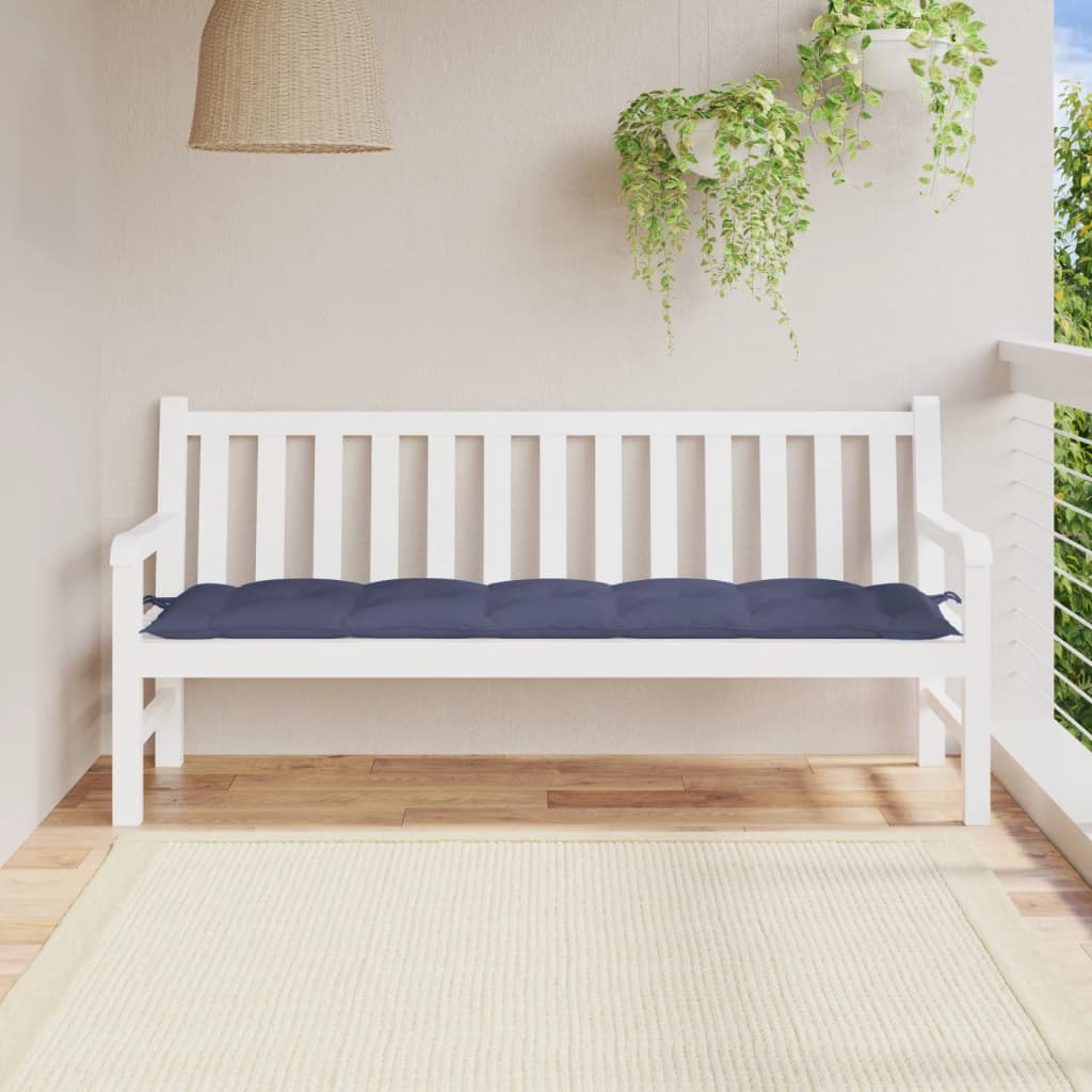 Vidaxl Garden Banch Cushion 180x50x7 cm tessuto oxford blu marino