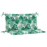 Vidaxx coussins de banc de jardin 2 pcs motif feuille 100x50x7 cm tissu oxford