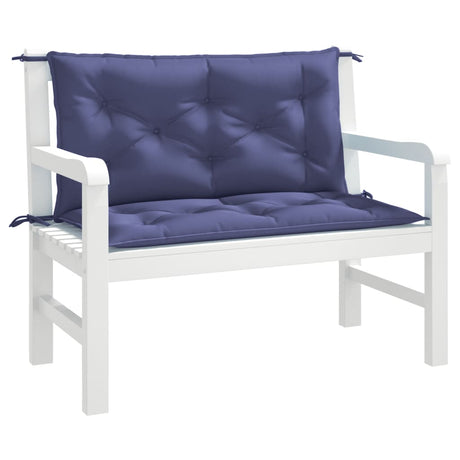 Vidaxx coussins de banc de jardin 2 pcs 100x50x7 cm tissu oxford bleu marine