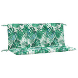Vidaxx coussins de banc de jardin 2 pcs motif feuille 120x50x7 cm tissu oxford