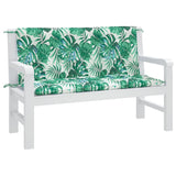 Vidaxl Garden Bench Puder 2 PCS Bladmønster 120x50x7 cm Oxford stof