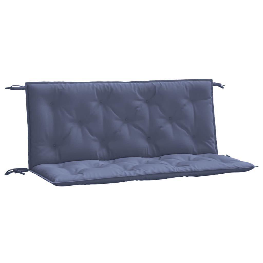 Vidaxx coussins de banc de jardin 2 pcs 120x50x7 cm tissu oxford bleu marine