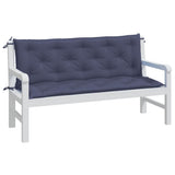 Vidaxx coussins de banc de jardin 2 pcs 150x50x7 cm tissu oxford bleu marine