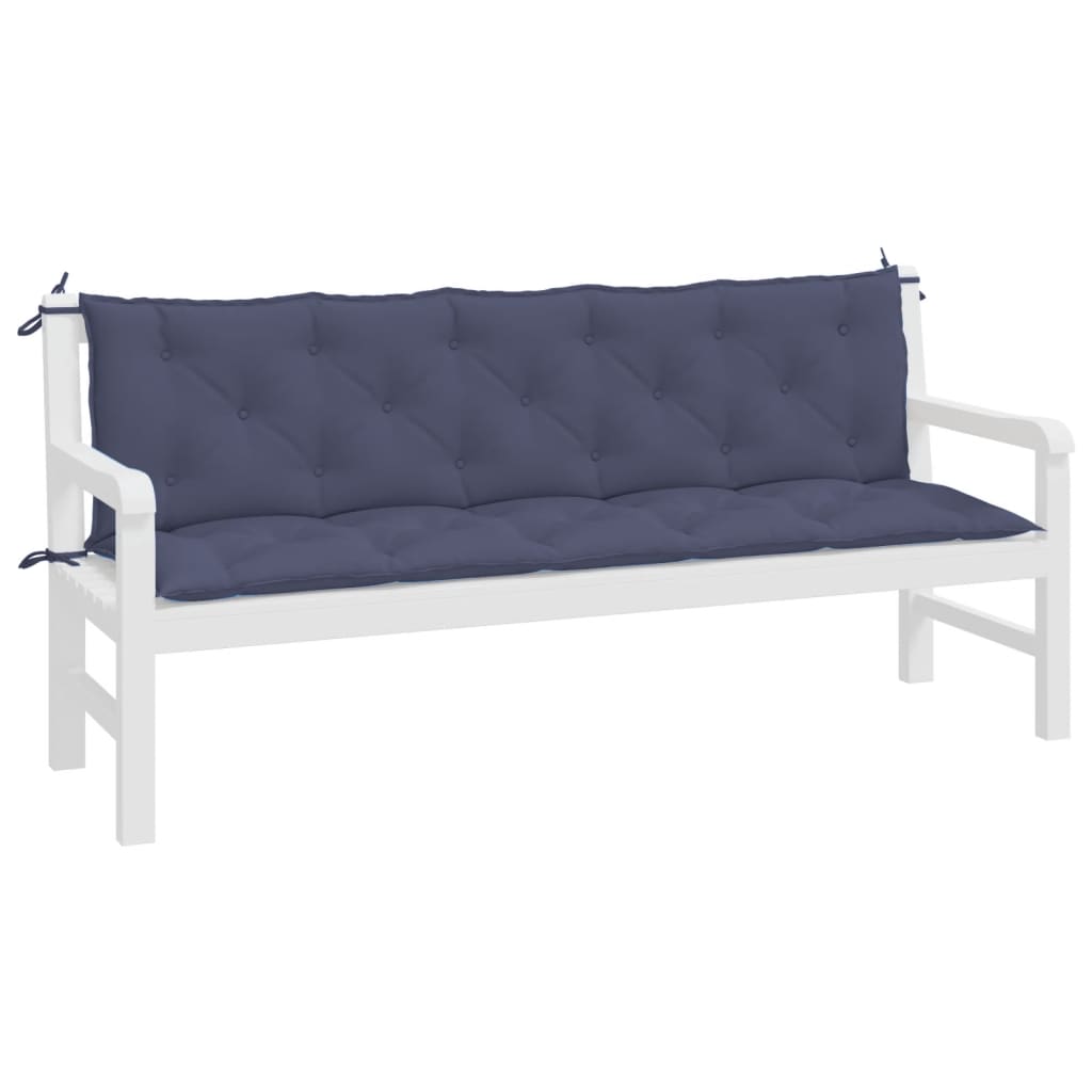 Vidaxl Garden Bench Cushions 2 ST 180x50x7 CM Oxford Fabric Marine Blue