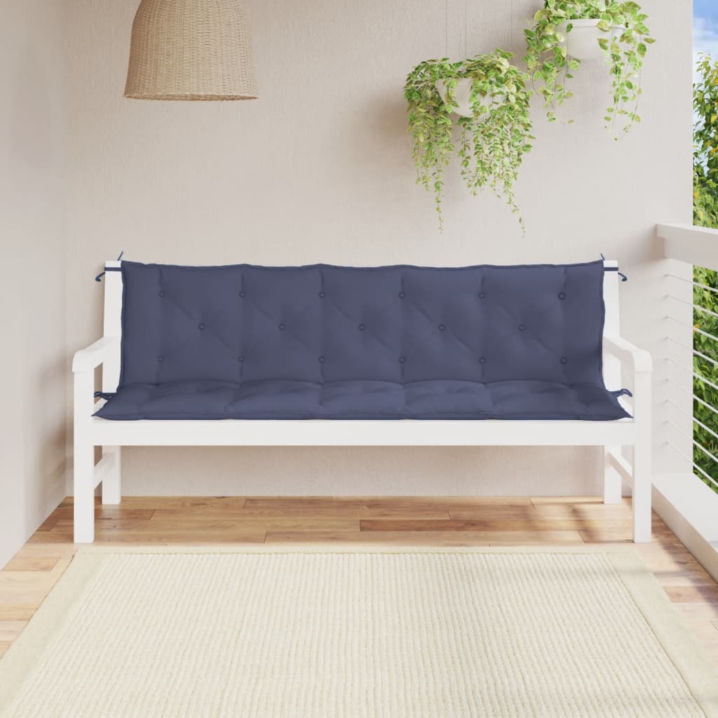 Vidaxl Garden Bench polštáře 2 st 180x50x7 cm oxford tkanina Marine Blue