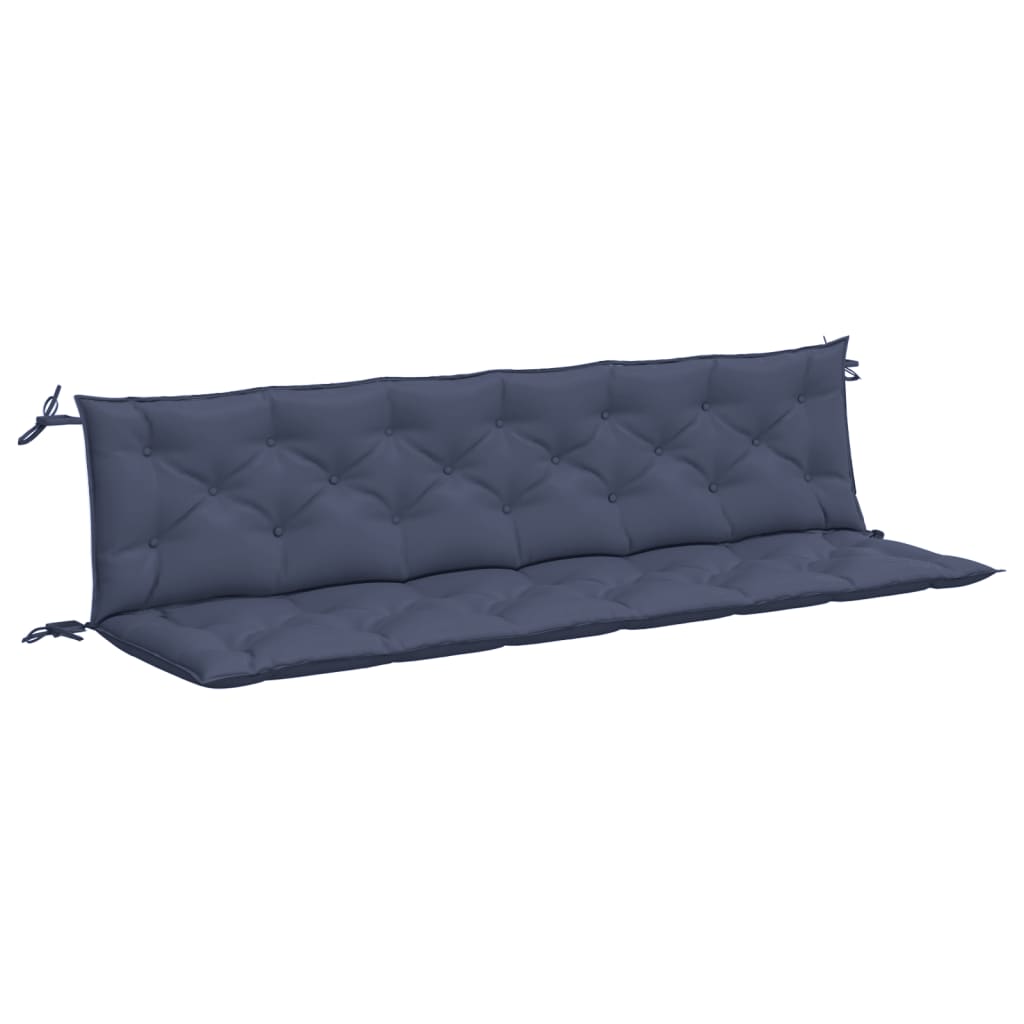 Vidaxx coussins de banc de jardin 2 pcs 200x50x7 cm tissu oxford bleu marine