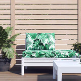 VidaXL coussins de palette 2 pcs tissu motif feuille