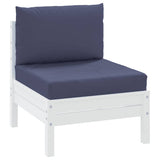 VidaXL coussins de palette 2 pcs tissu bleu marine