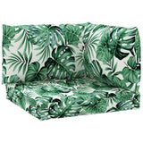 VidaXL coussins de palette 3 pcs tissu oxford motif feuille