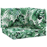 VidaXL coussins de palette 3 pcs tissu oxford motif feuille