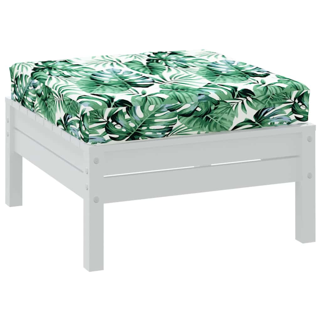 VidaXL coussin palette motif feuille 60x60x9,5 cm tissu oxford