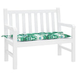 Vidaxx coussin de banc de jardin 110x50x7 cm tissu oxford motif feuille
