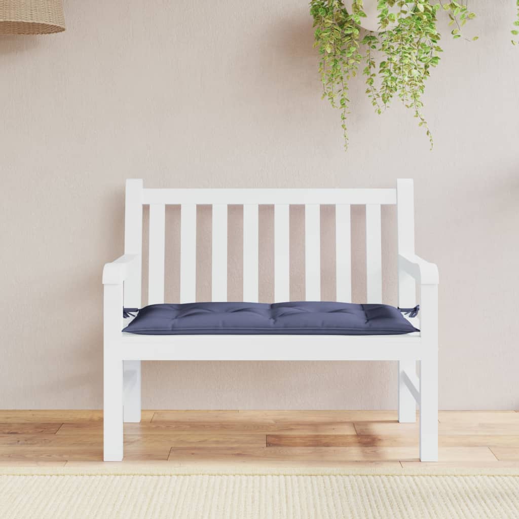 Vidaxx coussin de banc de jardin 110x50x7 cm tissu oxford bleu marine