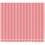 Vidaxx toile de remplacement pour auvent rayé 3x2,5 m rouge et blanc