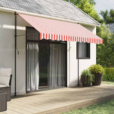 Vidaxx toile de remplacement pour auvent rayé 3x2,5 m rouge et blanc