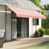 Vidaxx toile de remplacement pour auvent rayé 3,5x2,5 m rouge et blanc