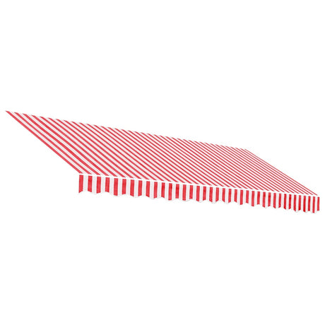 VidaXL toile de remplacement pour auvent rayé 4x3 m rouge et blanc