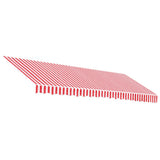 Vidaxx toile de remplacement pour auvent rayé 4,5x3,5 m rouge et blanc