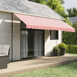 Vidaxx toile de remplacement pour auvent rayé 4,5x3,5 m rouge et blanc