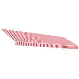 VidaXL toile de remplacement pour auvent rayé 5x3 m rouge et blanc